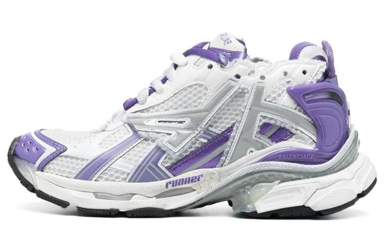 Кроссовки Balenciaga Runner Chunky Women, серый/фиолетовый