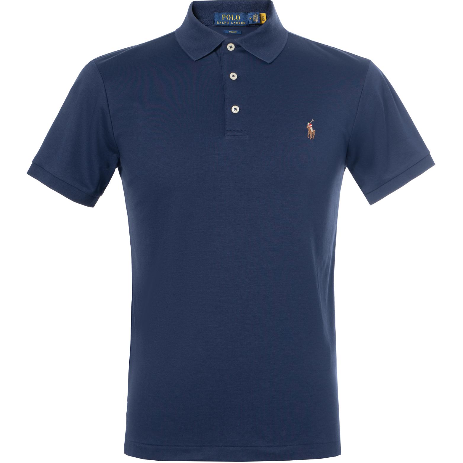 

Рубашка-поло с вышитым логотипом Polo Ralph Lauren, синий