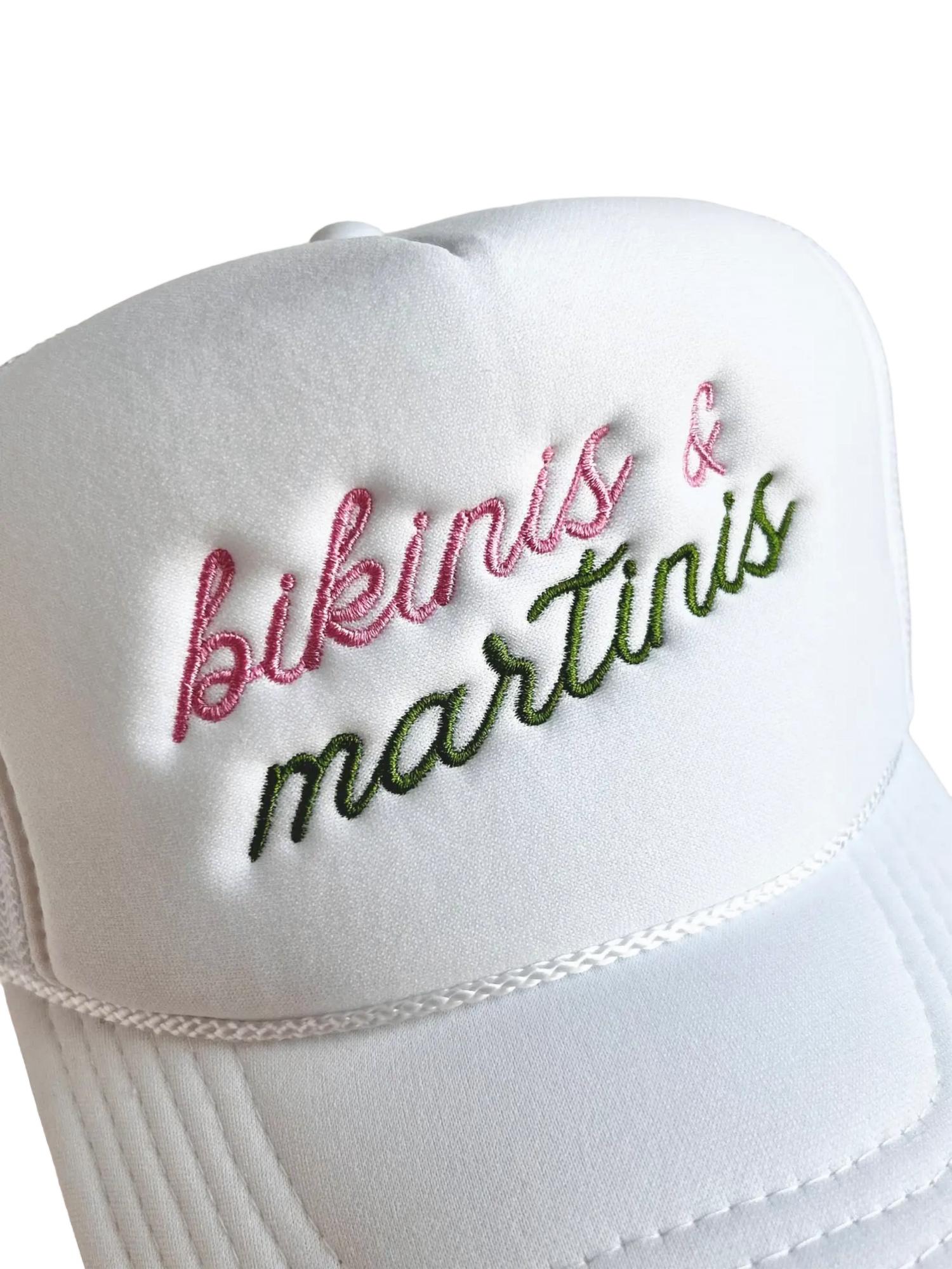 

Бикини и мартини Кепка дальнобойщика белого цвета Cool Girl Collective