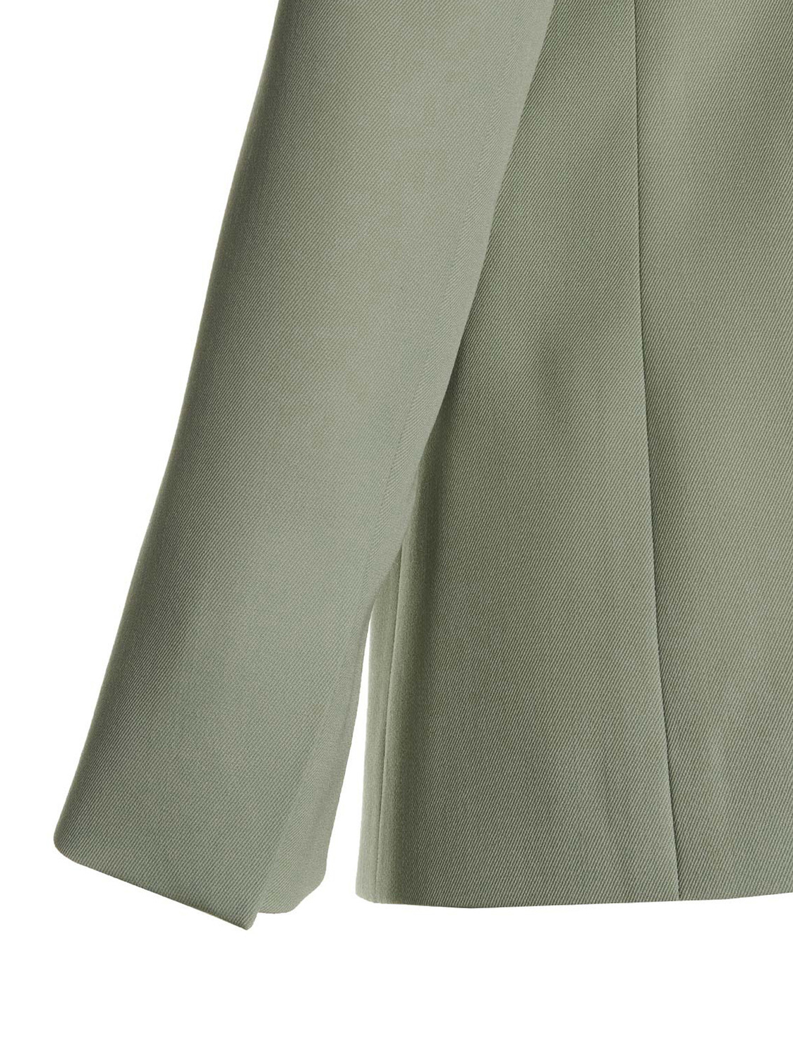 Шерстяной однобортный пиджак Lanvin, зеленый — фото 4