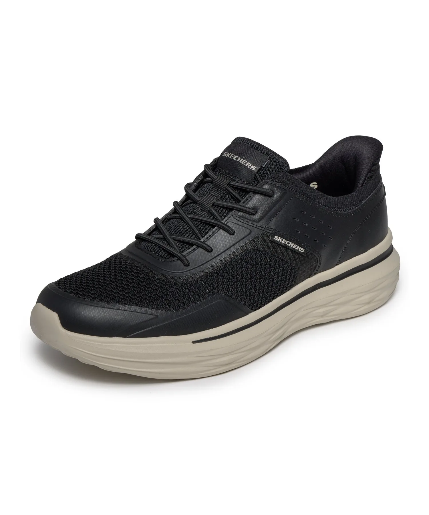 Мужские кроссовки без шнуровки Skechers Slip-ins Relaxed Fit Nevaro Tavo чёрные