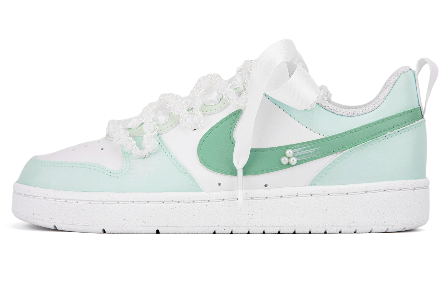 

Кроссовки Nike Court Borough Skateboard Shoes Women's Low-Top Green, зеленый