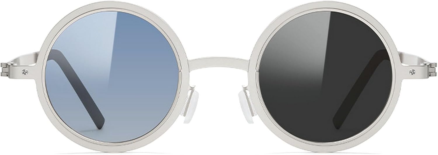 

Регулируемые солнцезащитные очки с 1-9 режимами затемнения, закругленные поляризованные линзы с ND-фильтром для мужчин, для пляжа, рыбалки и вождения mincl, Silver Gradient Blue