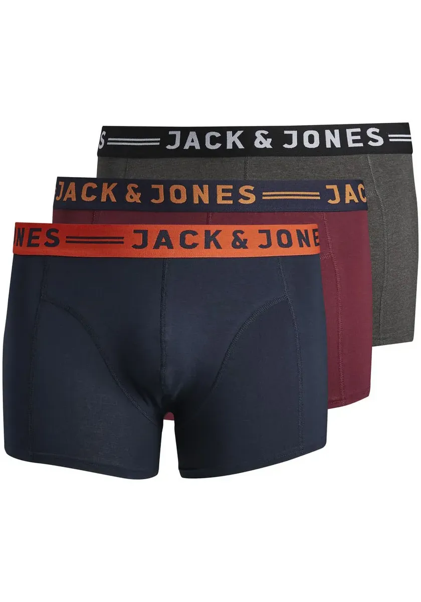 

Боксеры Jack & Jones PlusSize "JACLICHFIELD TRUNKS NOOS 3 PACK PLS" (упаковка, 3 шт.), цвет Burgundy