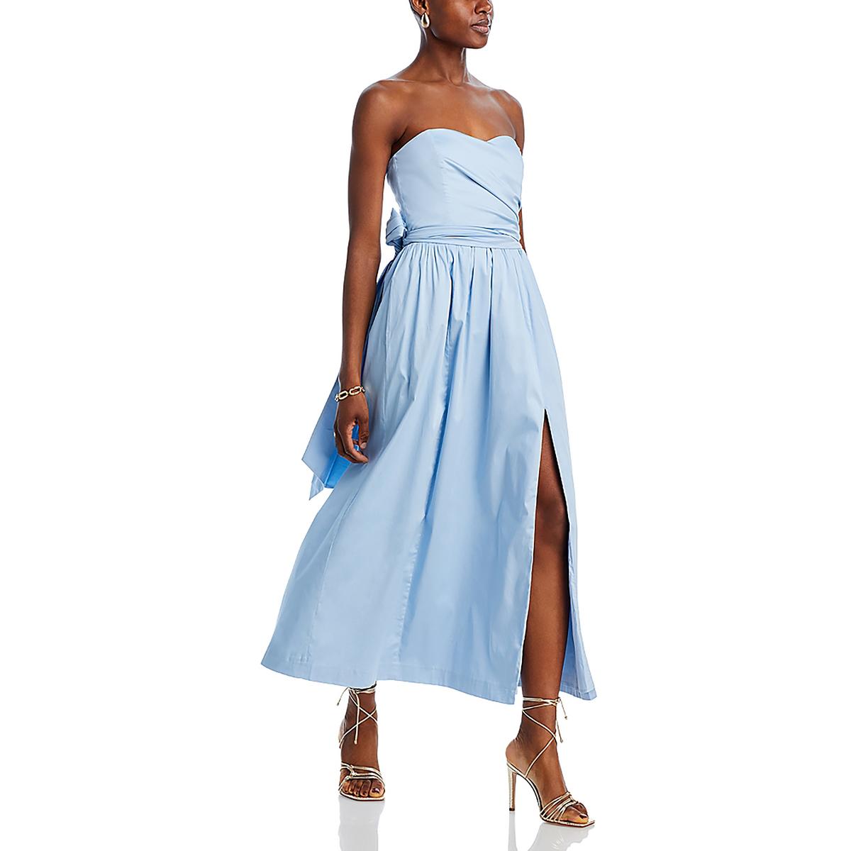 

Женское длинное платье макси с оборками French Connection, цвет cashmere blue