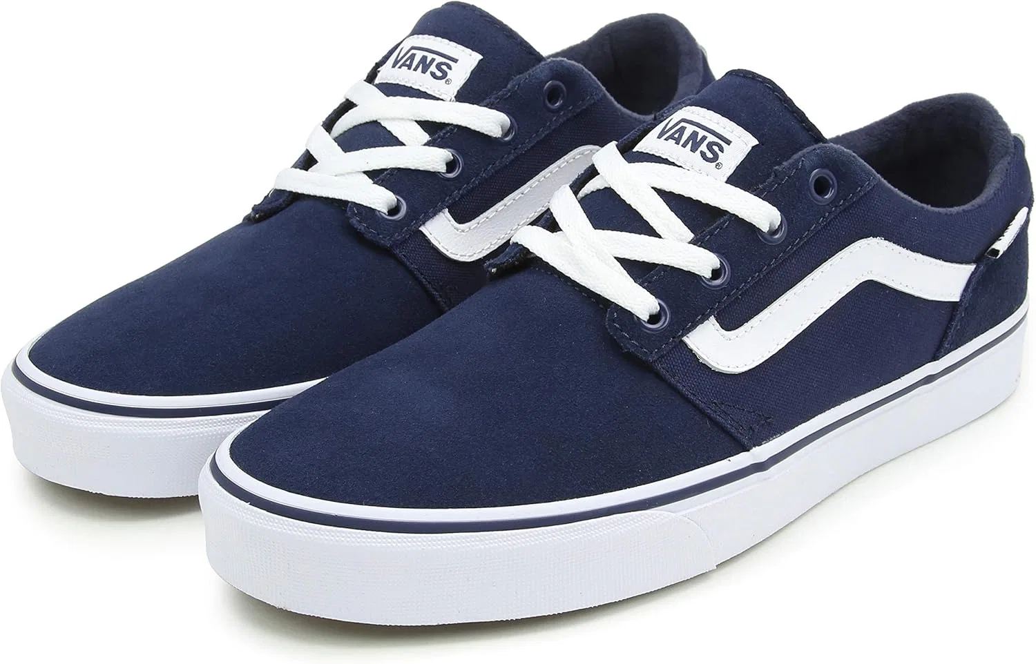 Мужские кроссовки Vans Chapman Stripe, Blue Suede Canvas — фото 2