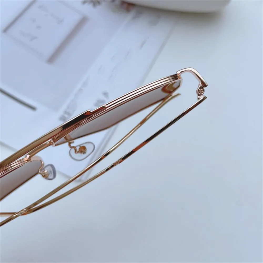 

Поляризованные солнцезащитные очки для женщин, ретро-очки с двойной перемычкой большого размера для мужчин, большие металлические солнцезащитные очки HDUBFY, 5