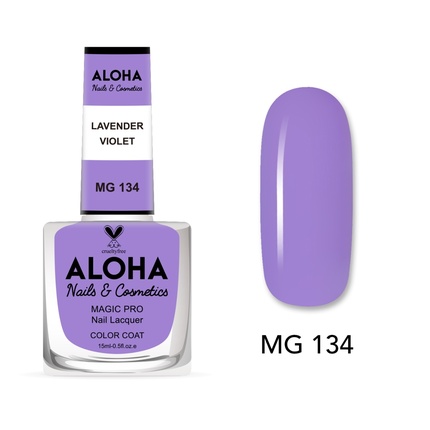 

Лак для ногтей Magic Pro 15 мл - Mg 134 / Лавандово-фиолетовый Aloha Nails & Cosmetics