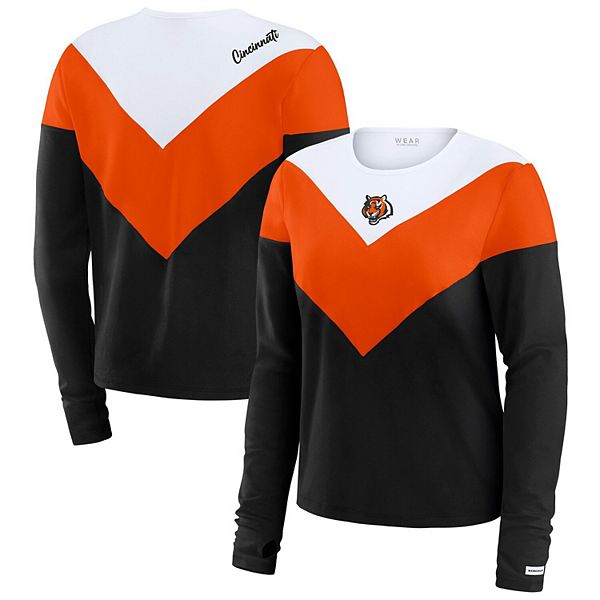 

Женская футболка с длинным рукавом Cincinnati Bengals черно-оранжевая plus size chevron tri-blend Wear By Erin Andrews, Черный, Женская футболка с длинным рукавом Cincinnati Bengals черно-оранжевая plus size chevron tri-blend Wear By Erin Andrews
