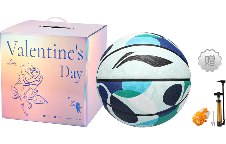 

LINING Резиновый баскетбольный мяч light blue/dark blue/dark green размер 7 тренировочный unisex