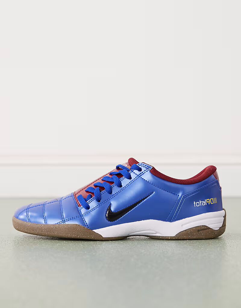 Кроссовки T90 в цвете металлик синего и красного цветов Nike — фото 2