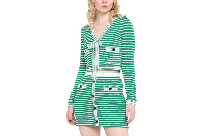 

Повседневная короткая юбка женская Self-portrait, зеленый