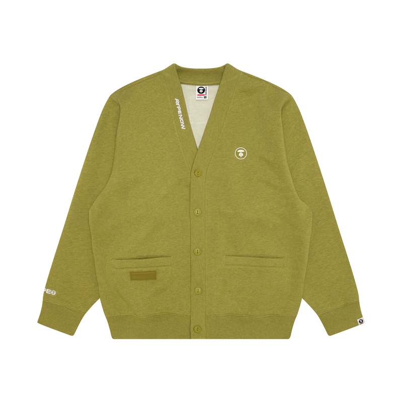 

By *A Bathing APE Ape Head Patch pocket Cardigan Aape, зеленый