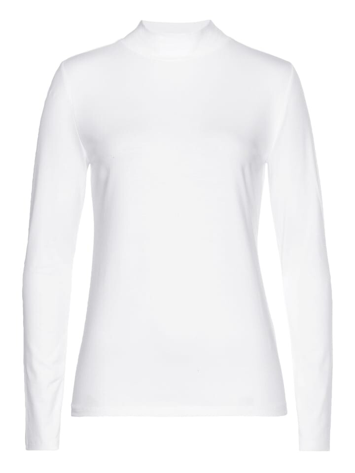 

Футболка LASCANA Stehkragenshirt, белый