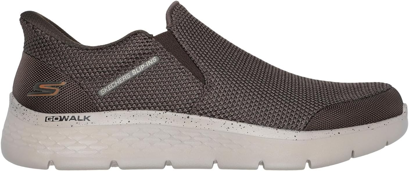 Кроссовки Skechers для мужчин Skechers Hands Free Slip-ins Go Walk Flex - Ojai, хаки — фото 4