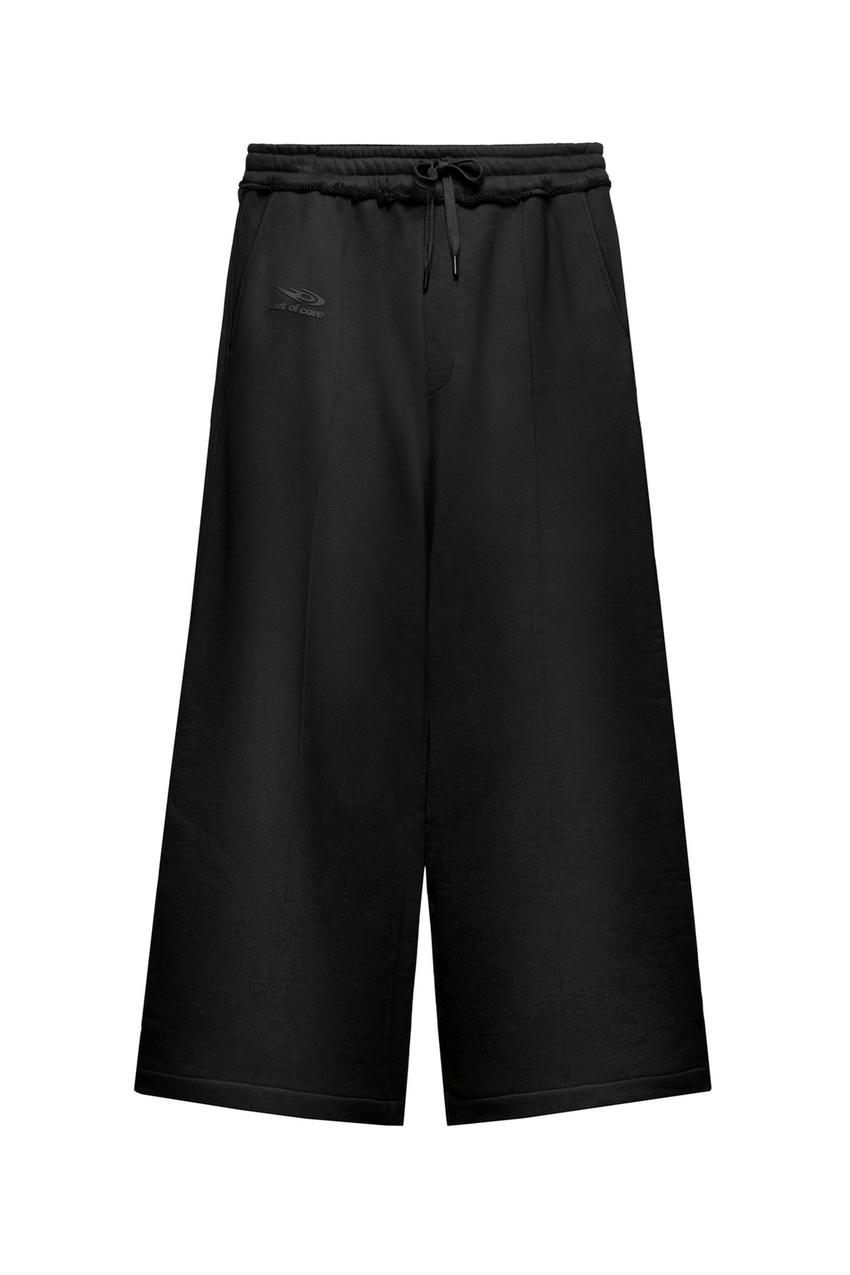 

Брюки из плюша с логотипом из сердечника Bershka, черный