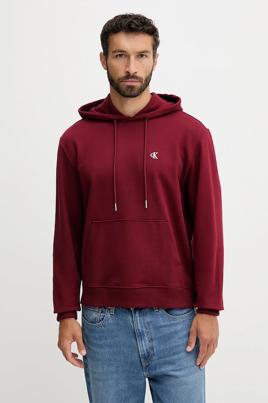 

Хлопковая толстовка Calvin Klein Jeans, бордовый