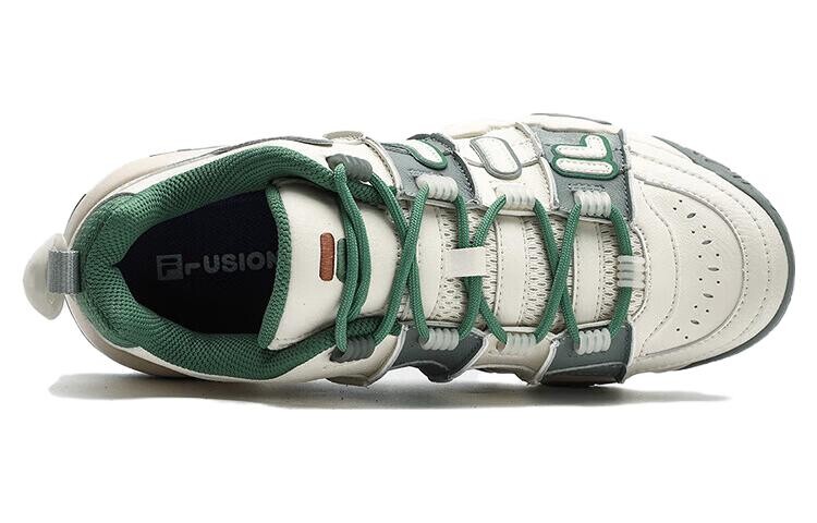 Кроссовки FILA FUSION Vintage Basketball Shoes Men Low-top White/Green, зеленый — фото 4