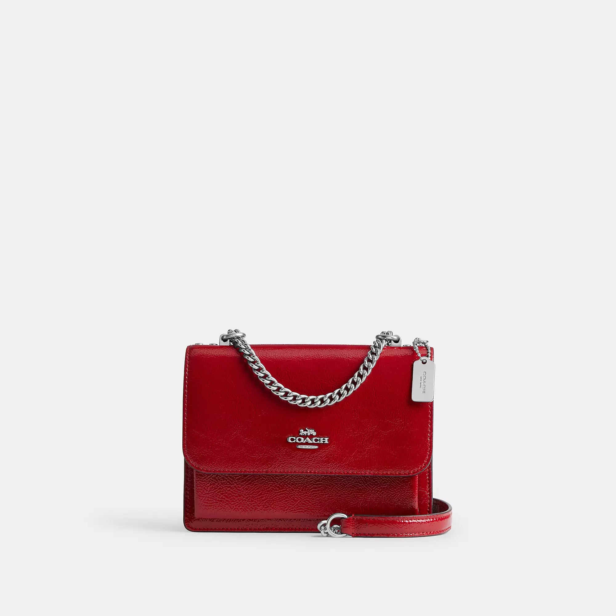 

Миниатюрная сумка через плечо Coach Outlet Klare, серебряный/красный