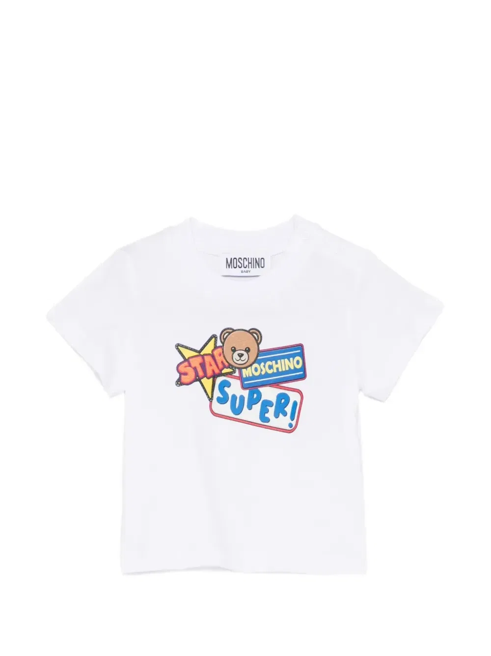 Футболка для малышей с принтом Moschino Kids, белый