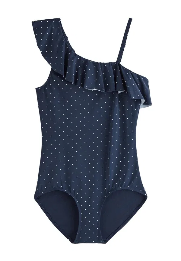 Купальник в горошек на одно плечо Lindex, Navy