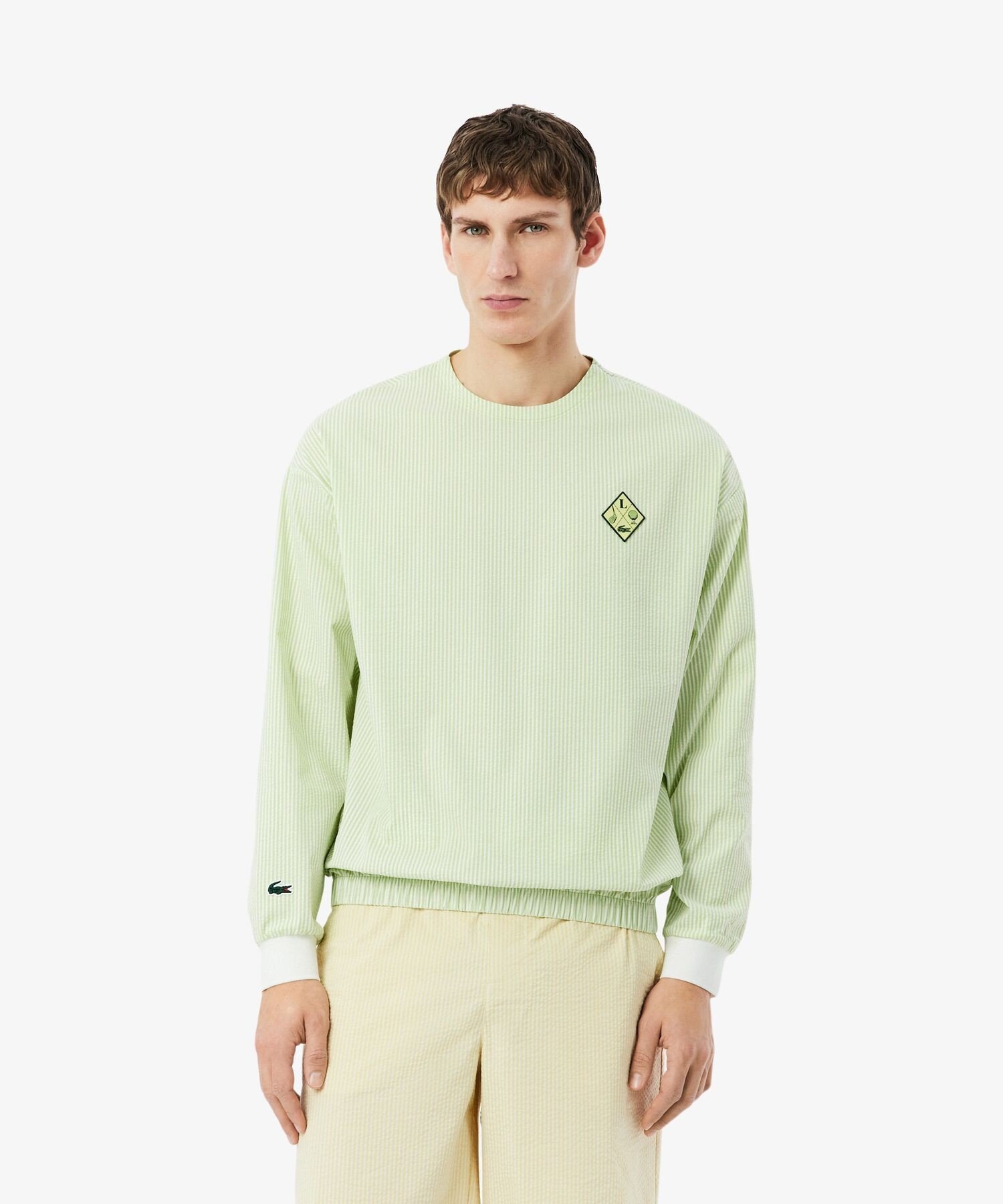 Ультрасухая прозрачная футболка-пуловер для футбола и гольфа LACOSTE, Light green