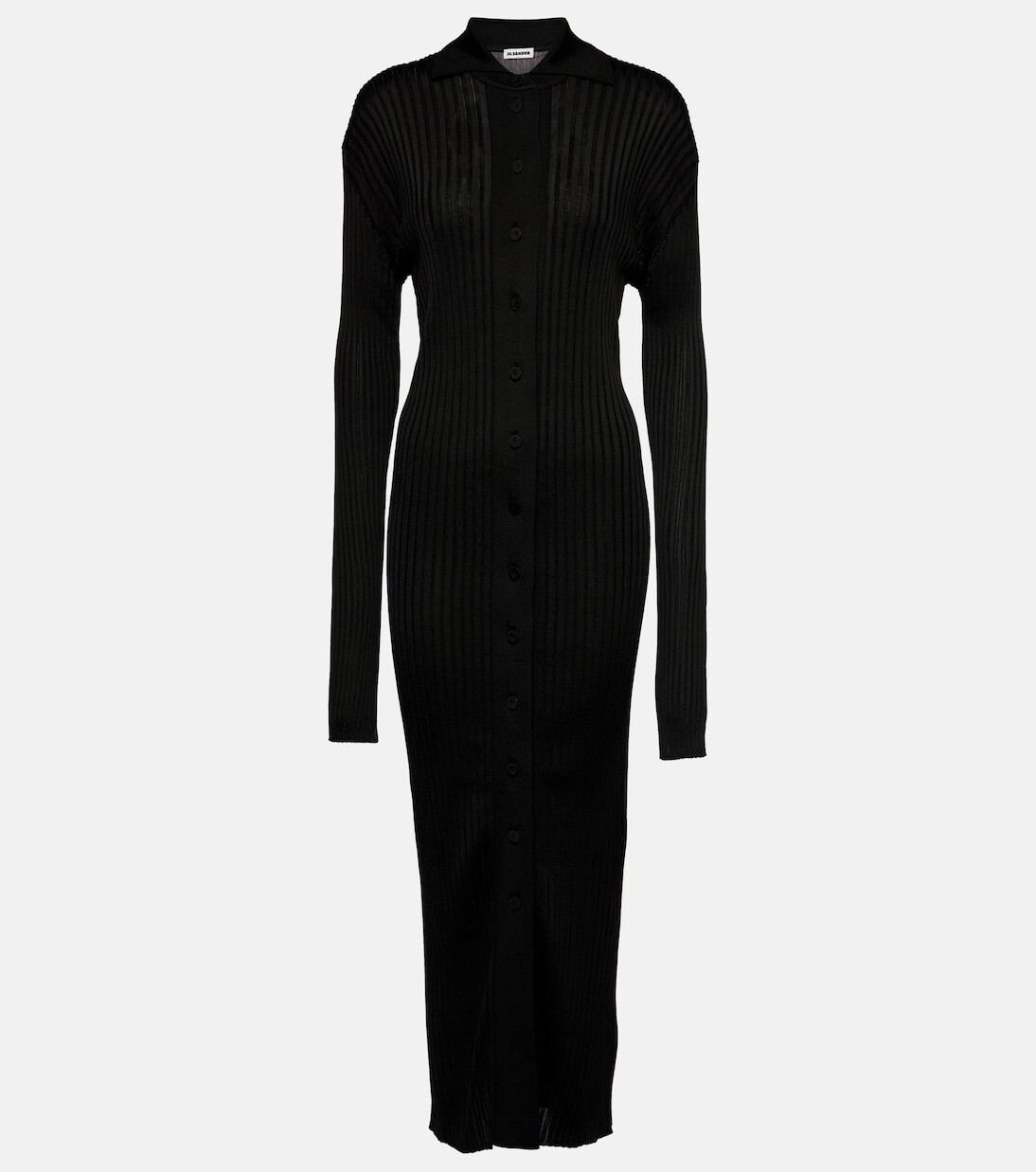 

Платье миди Jil Sander, черный