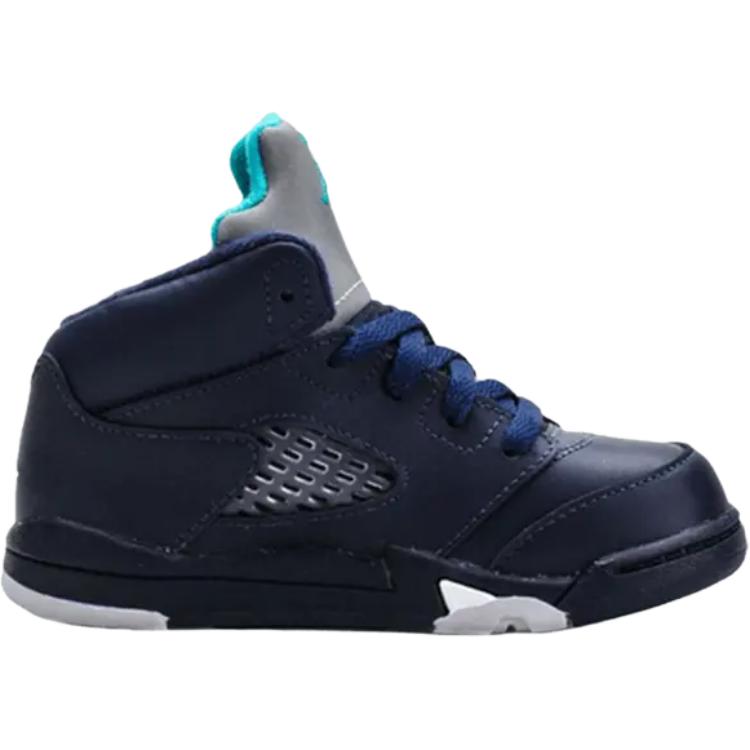 Jordan Детские кроссовки Air 5 Mid Top темно-синего цвета для младенцев и малышей — фото 3