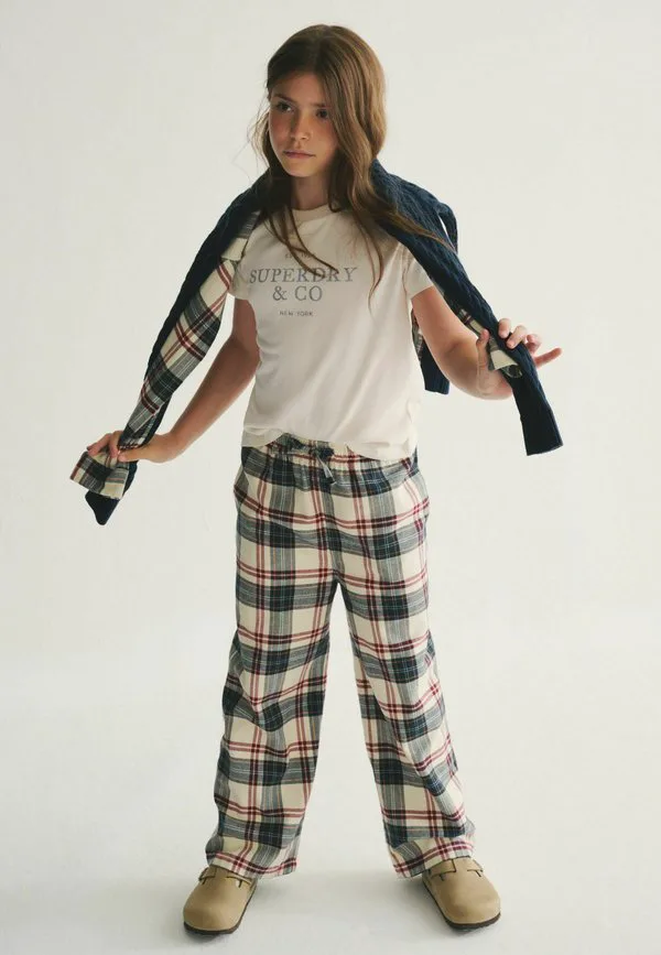 Классические клетчатые брюки стандартного кроя Superdry & Co, White
