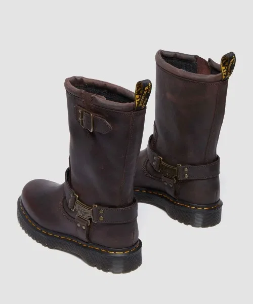 Ботинки ANISTONE HI RIGGER BOOTS Dr. Martens мидл высота, тёмно-коричневые — фото 3