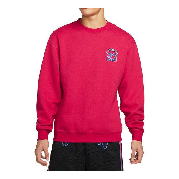

Толстовка Air Jordan Embroidered Logo Sports Pullover Round Neck 'Red', красный