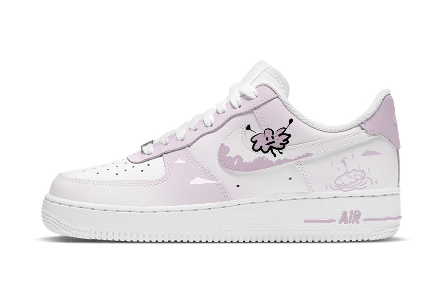

Кроссовки Nike Air Force 1 Skateboarding Shoes Women's Low-top Pink, белый