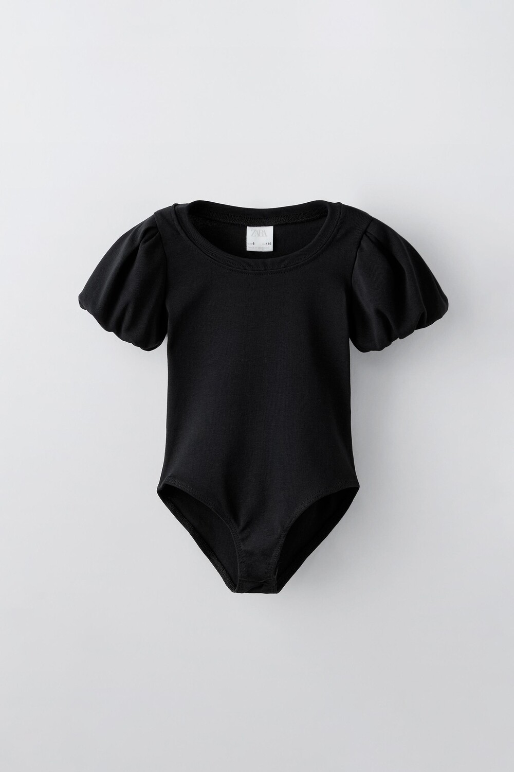 

Боди с объемными рукавами ZARA, черный