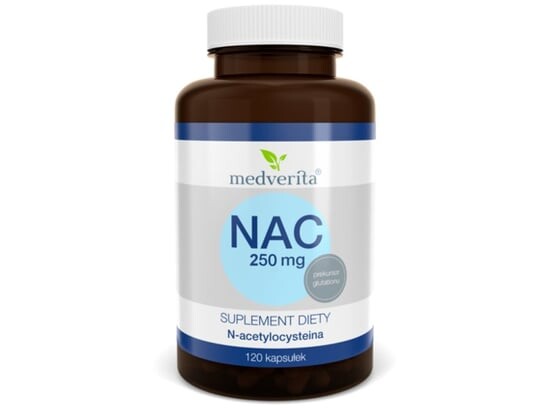 

Medverita, NAC 250 мг N-ацетилцистеин, 120 капсул