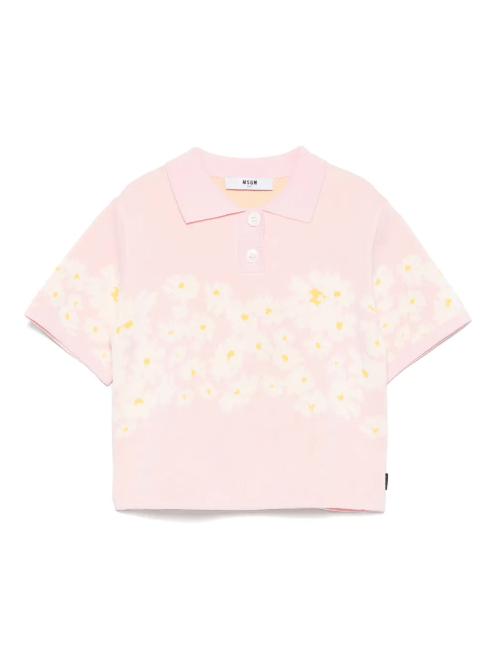 

Рубашка поло вязки интарсия MSGM Kids, розовый