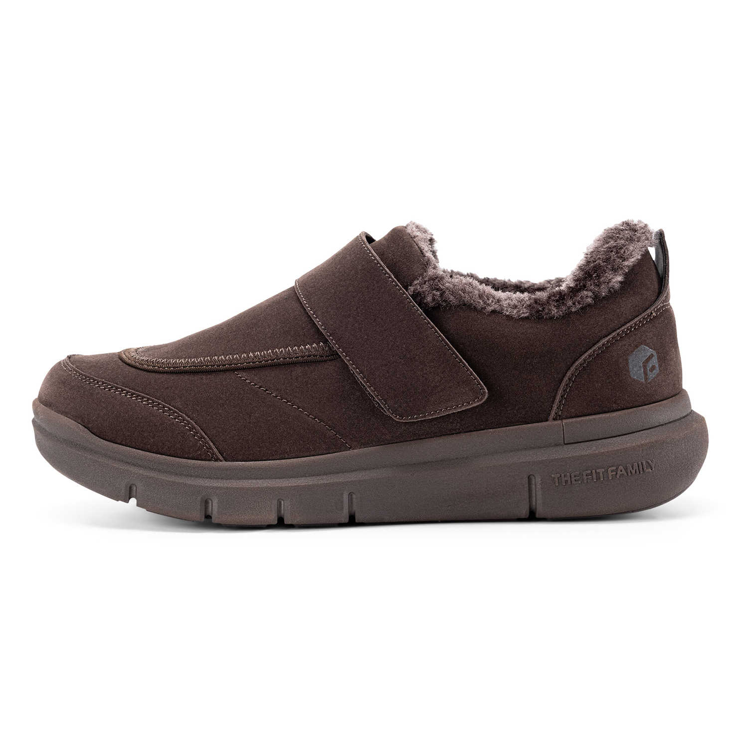 

Fitville Теплые противоскользящие полусапоги мужские темно-коричневые, цвет Dark Brown