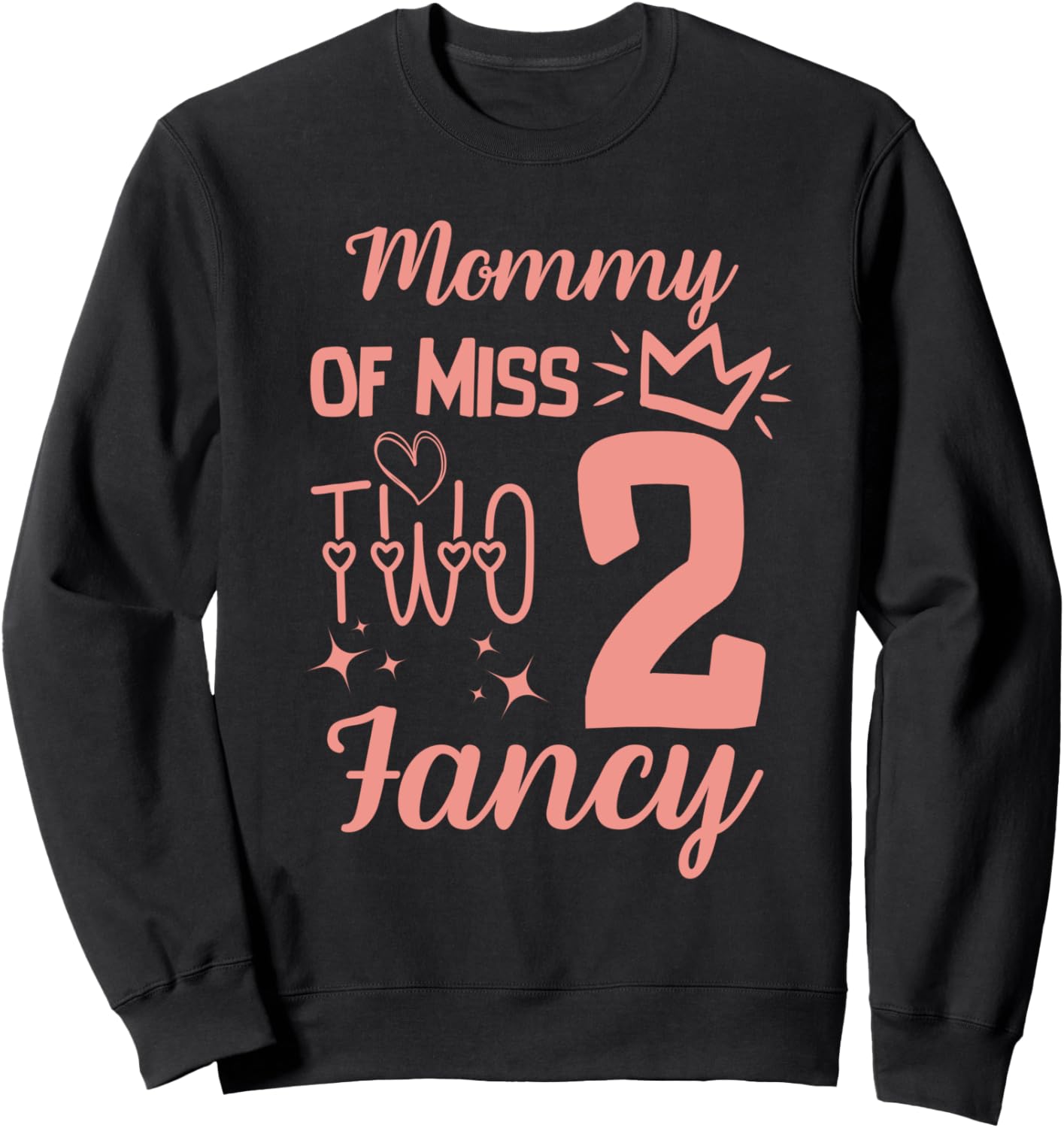 

Толстовка «Мама двухлетней девочки» ко второму дню рождения Family Look Fancy Fashion Theme Decorations Gifts, черный