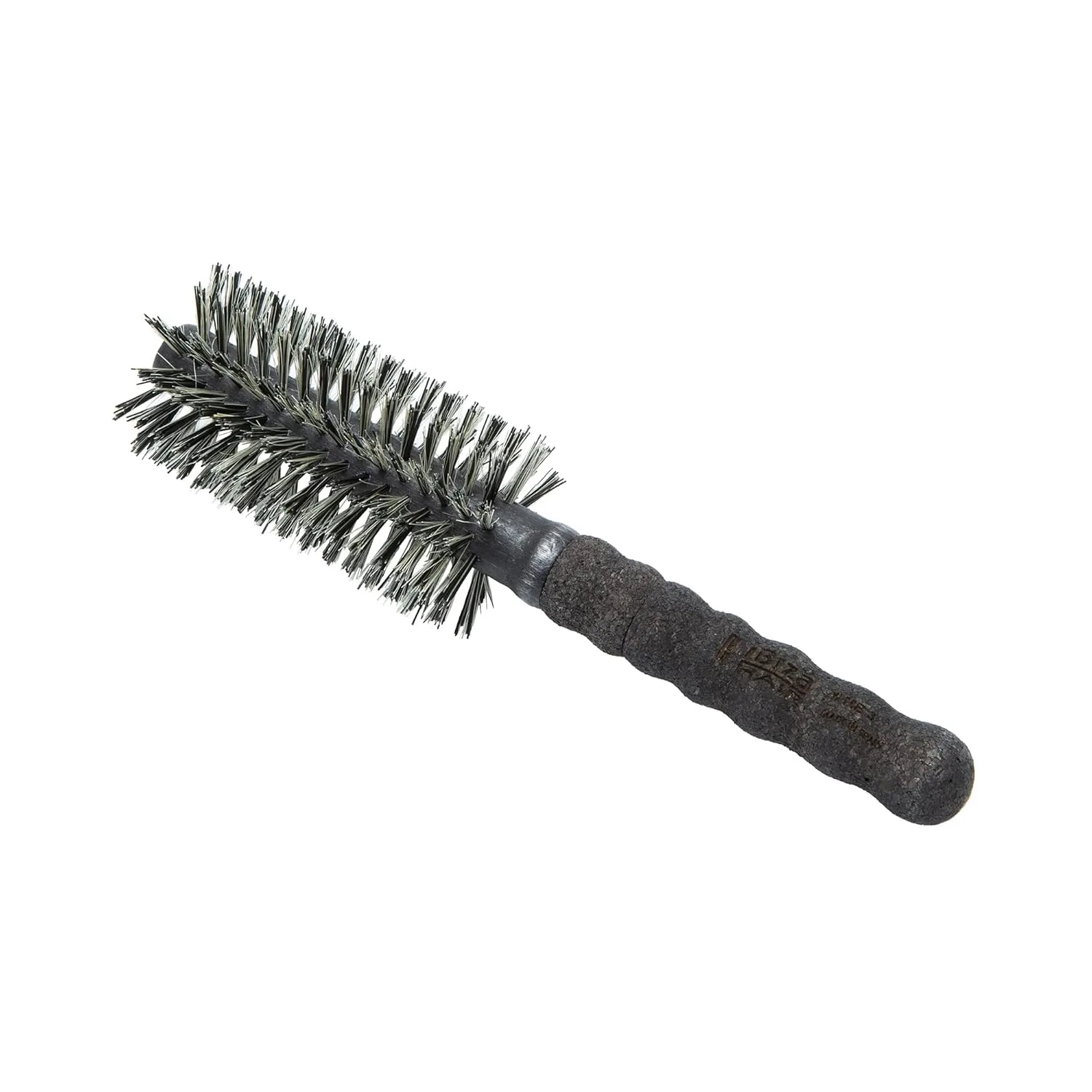 Круглая щетка Ibiza Hair из щетины кабана (серия MB) с усиленной щетиной из кабана и нейлона и пробковой ручкой для больших прядей, тугих локонов или мягких волн, добавляет текстуру и блеск для всех типов волос MB3, 55 мм, black — фото 3