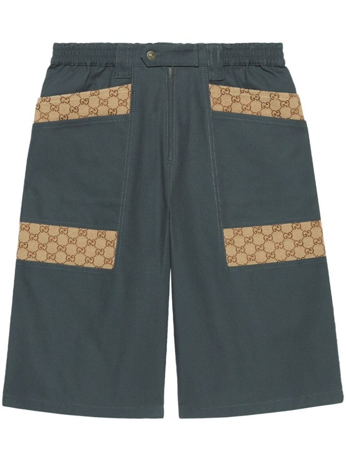 

Gucci шорты-бермуды с логотипом, серый