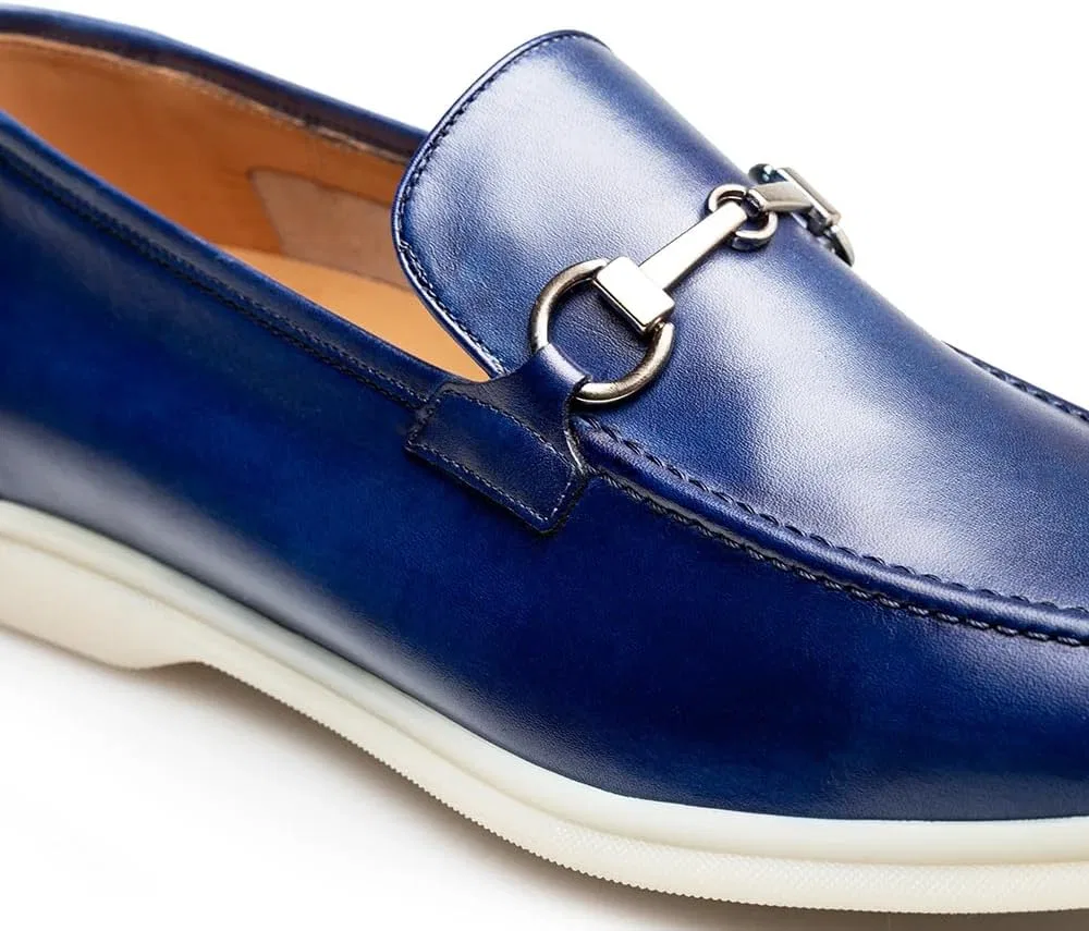 Мокасины Mezlan Moccasin, синий — фото 4