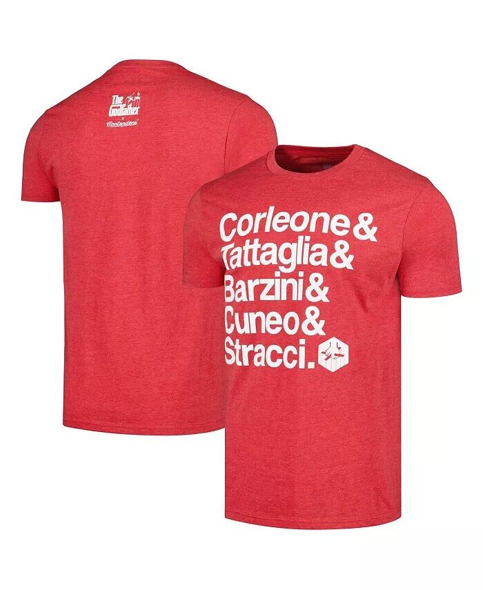 

Мужская красная футболка «Крестный отец Five Families» Contenders Clothing