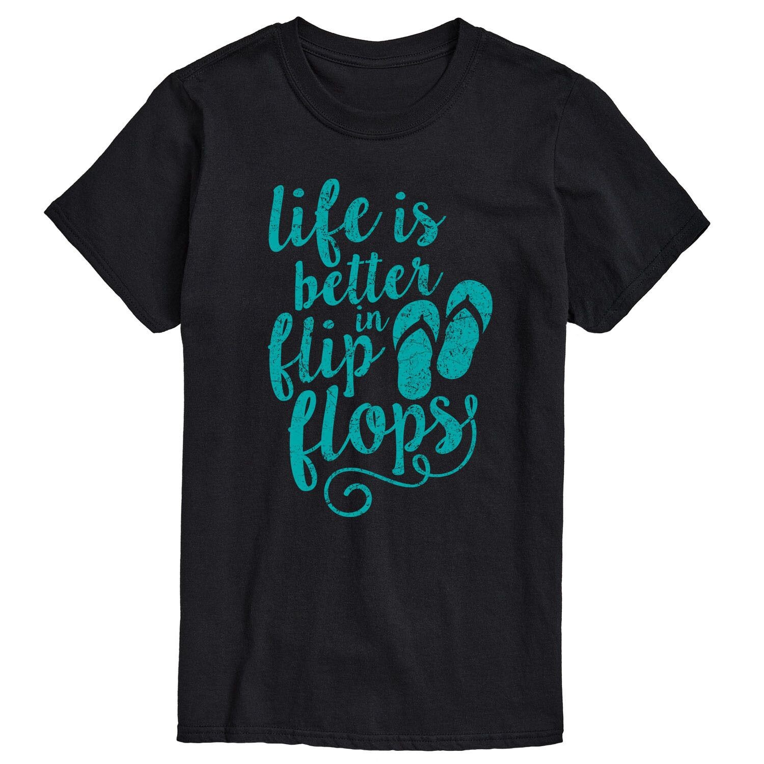 

Футболка Big & Tall Life Better In Flip Flops Licensed Character