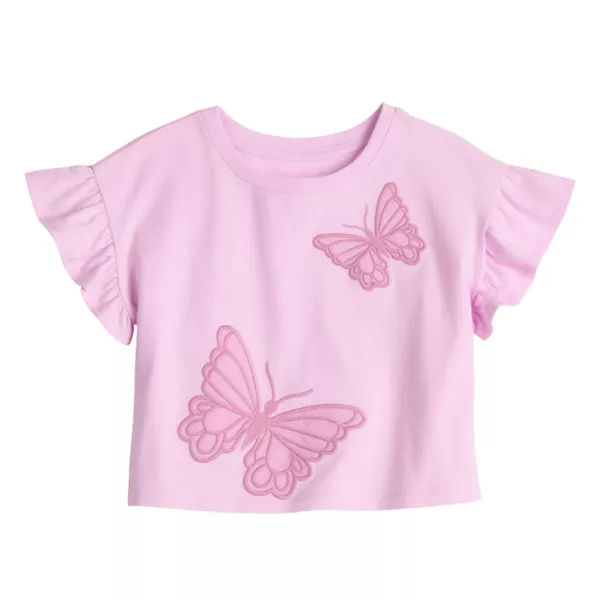 

Футболка с рукавами-крылышками для девочек и малышей Jumping Beans, цвет butterfly purple