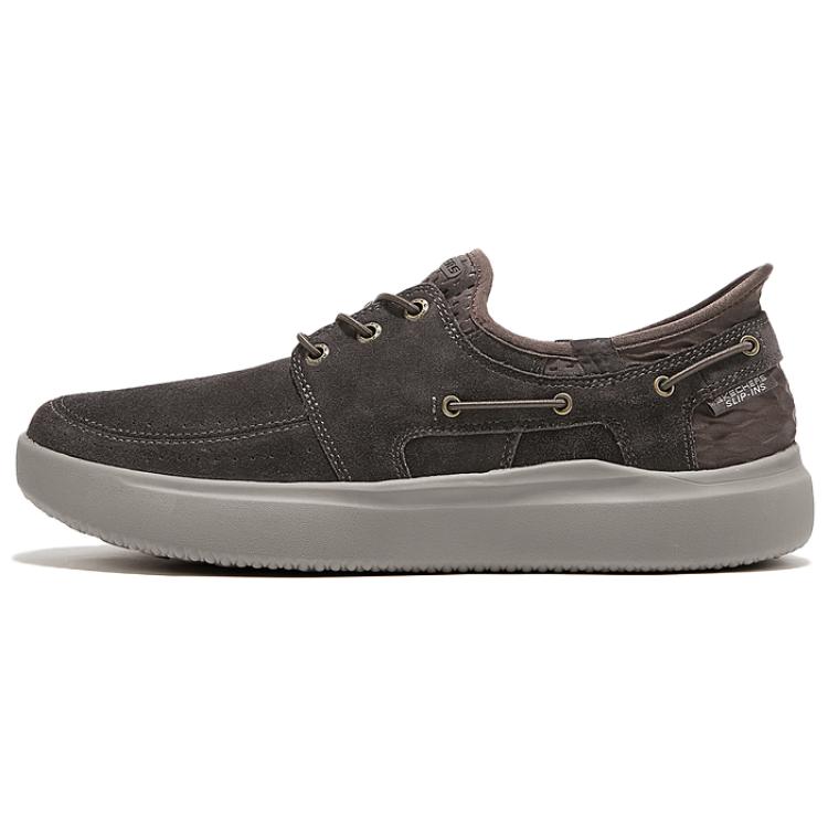 

Низкие повседневные туфли Slip-ins, устойчивые к истиранию, цвета умбры Skechers, Umber