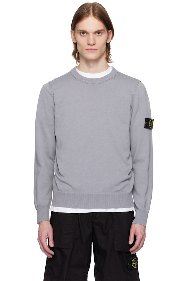 

Мягкий свитер из органического хлопка Stone Island, синий