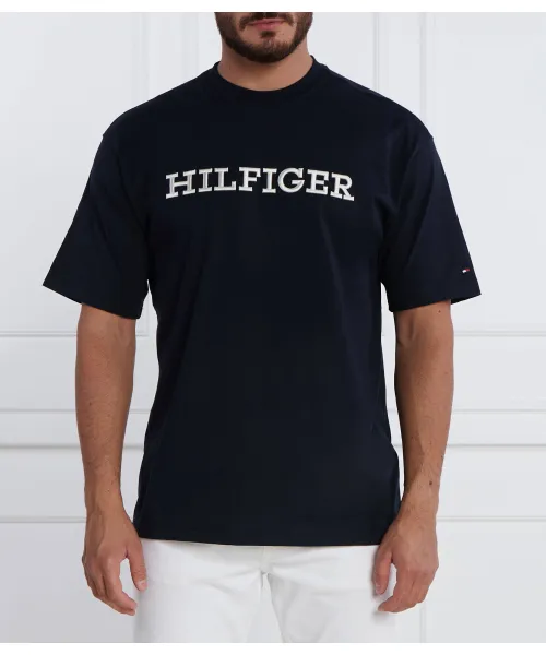 

Футболка с монотипной вышивкой Relaxed fit Tommy Hilfiger, синий