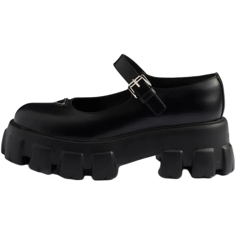PRADA Туфли Monolith Platform Mary Jane для женщин черные