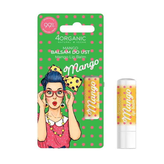 

4Органический бальзам для губ с манго 4 My Organic, 5 гр