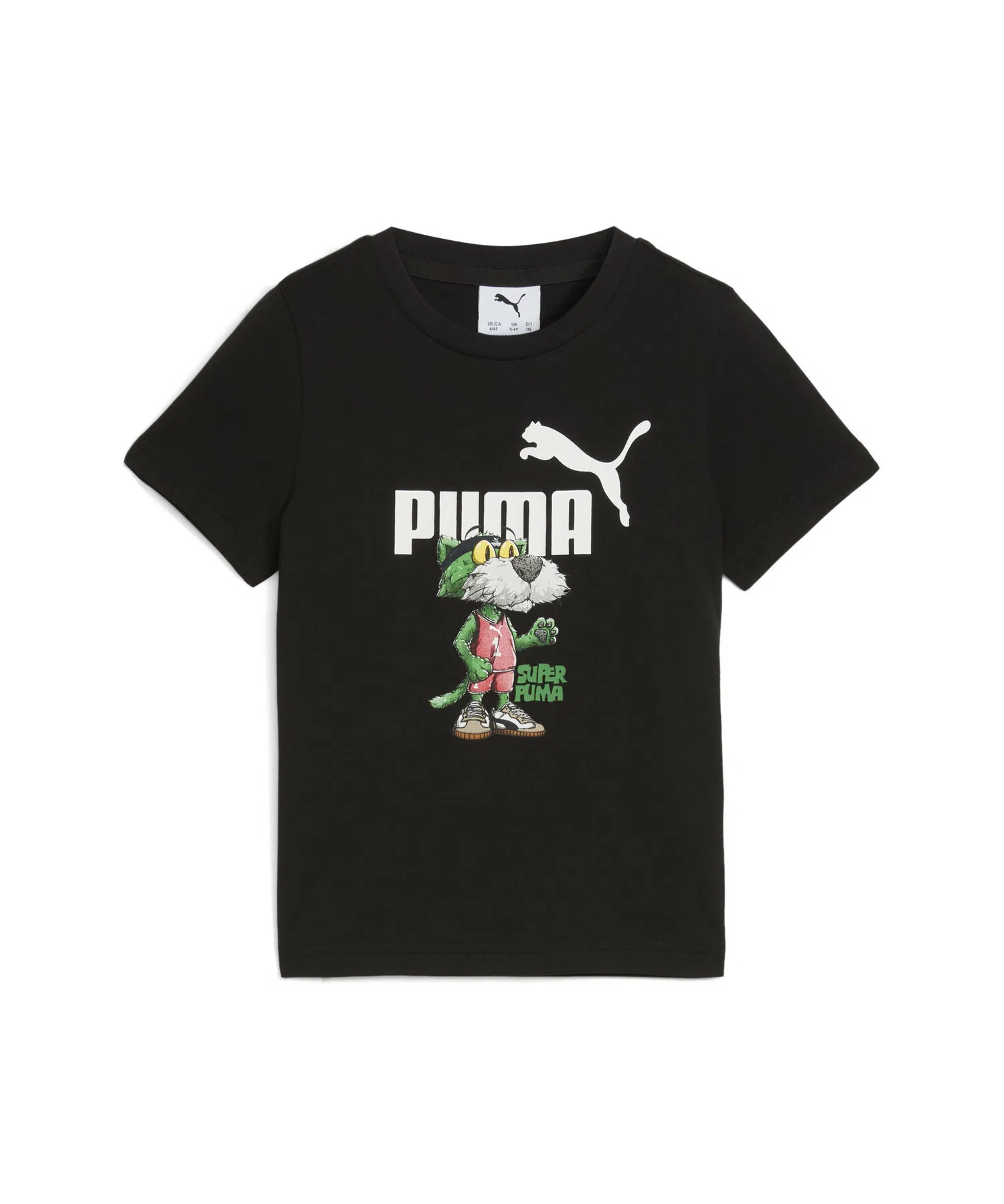 Детская футболка PUMA Super Puma Graphic с принтом белая — фото 4