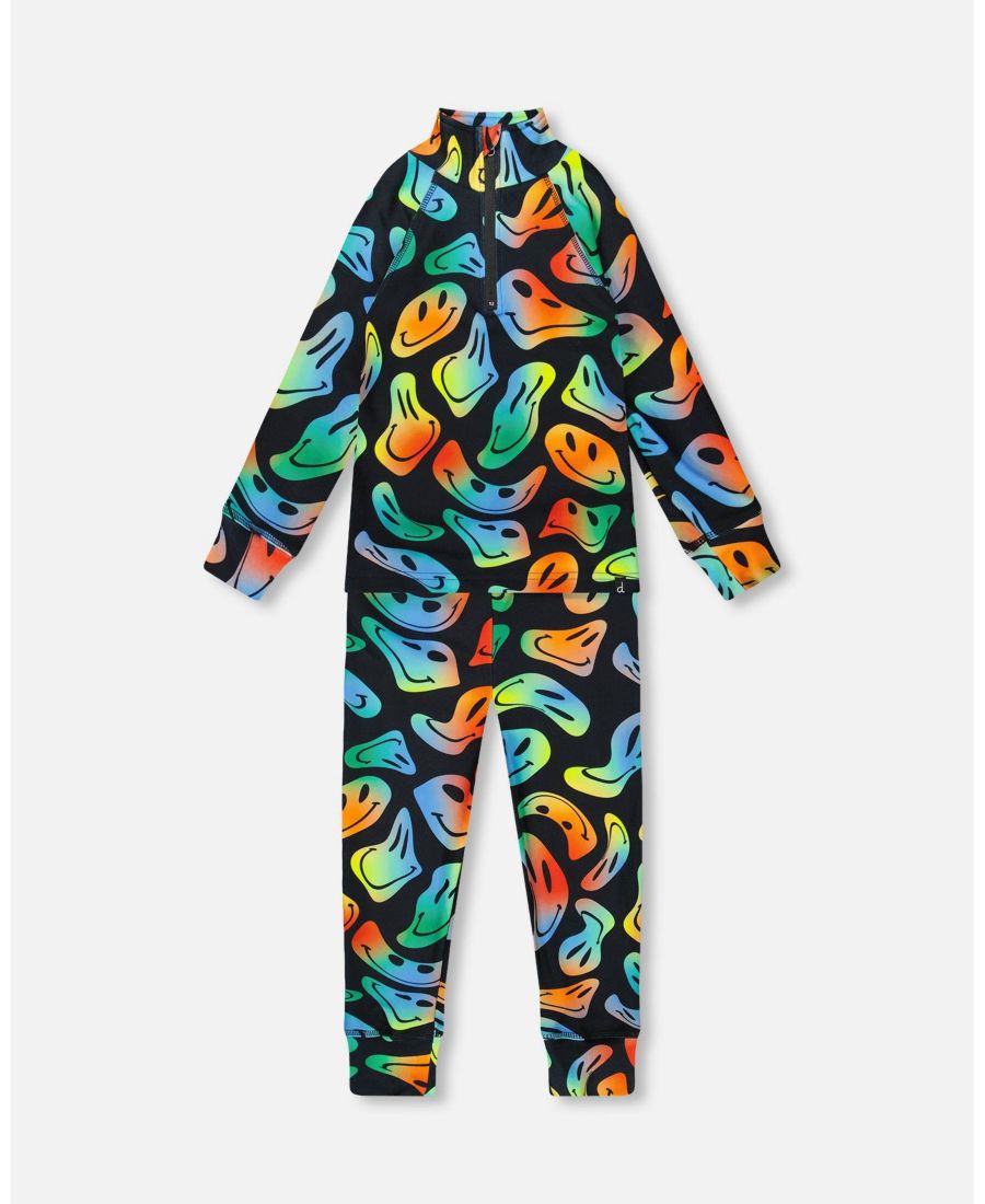 

Комплект из двух предметов термобелья для мальчиков с изображением смайлика | Детский Deux par Deux, Smiley face boy